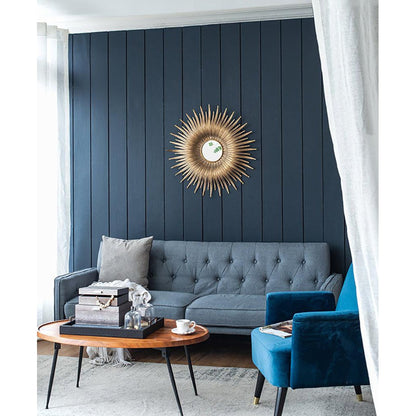 A&B Home Rhys 28" x 28" Bundle of 18 Sunburst Shaped Gold Metal Frame Wall-Mounted