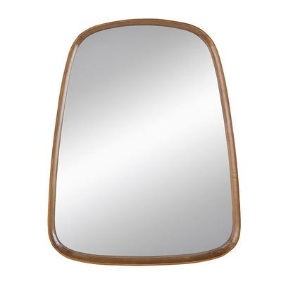A&B Home Wayne 27" x 37" Bundle of 12 Rectangular Shape With Curved Edges Brown Wooden Frame Wall-Mounted Mirror