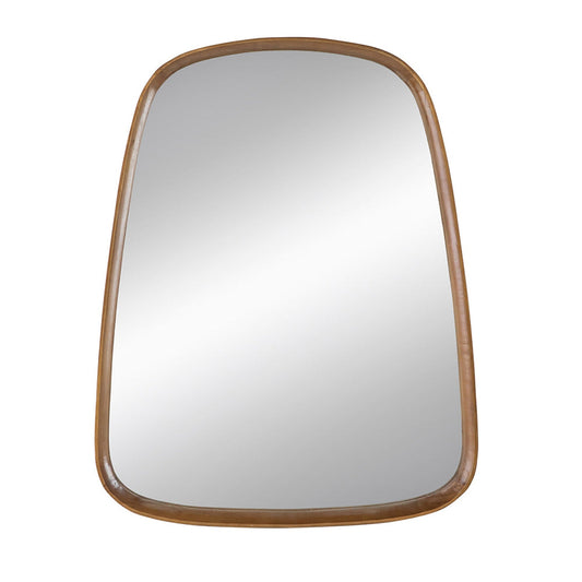 A&B Home Wayne 27" x 37" Bundle of 8 Rectangular Shape With Curved Edges Brown Wooden Frame Wall-Mounted Mirror