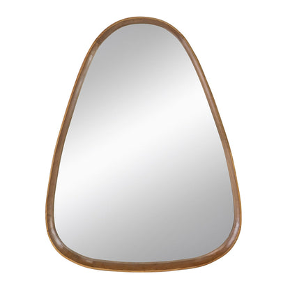 A&B Home Wayne 28" x 39" Bundle of 12 Teardrop Shape With Curved Edges Brown Wooden Frame Wall-Mounted Mirror