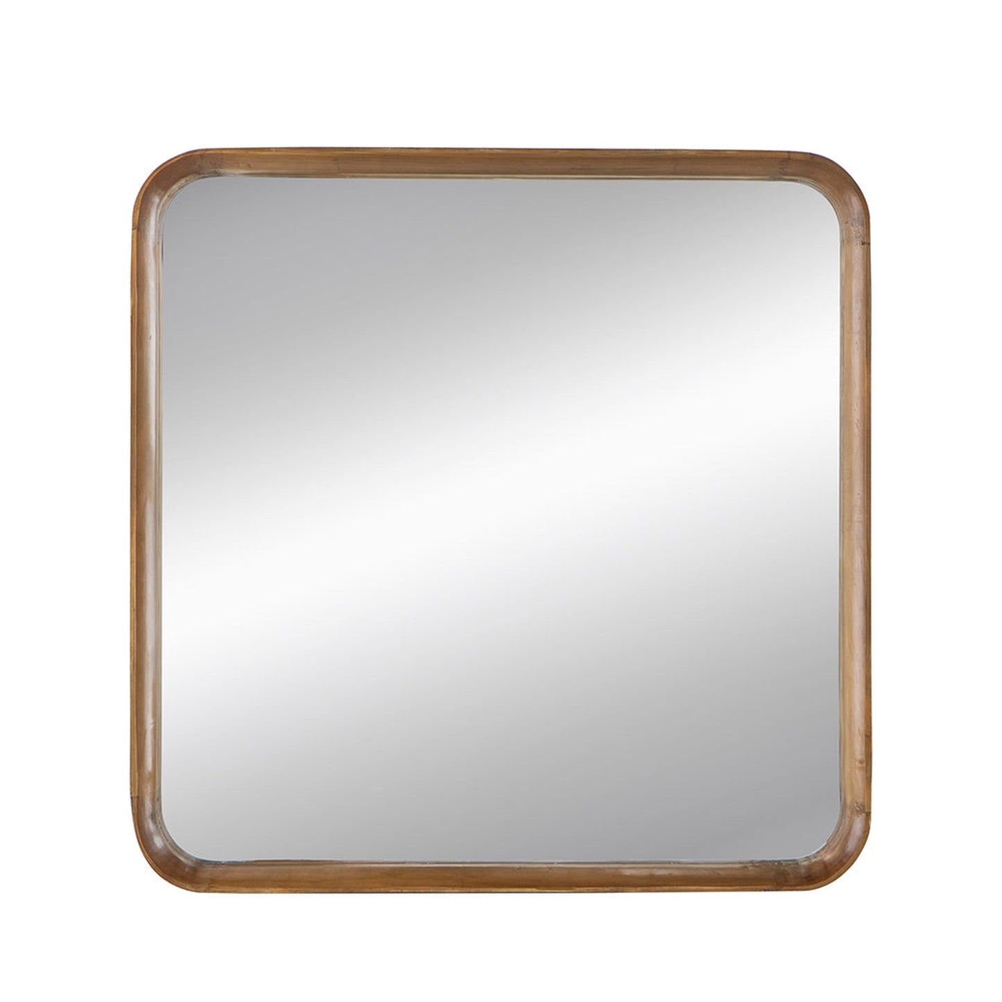 A&B Home Wayne 32" x 32" Bundle of 12 Square Shape Brown Wooden Frame Wall-Mounted Mirror