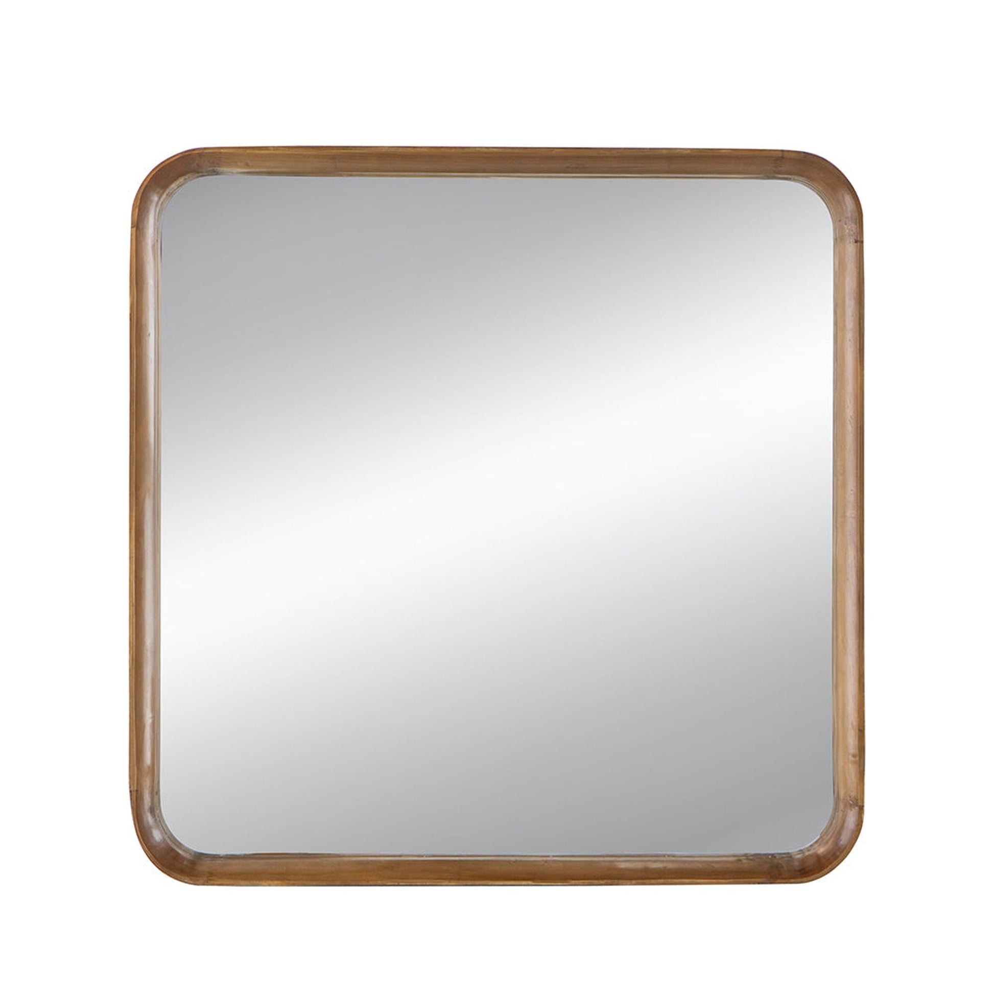 A&B Home Wayne 32" x 32" Bundle of 12 Square Shape Brown Wooden Frame Wall-Mounted Mirror
