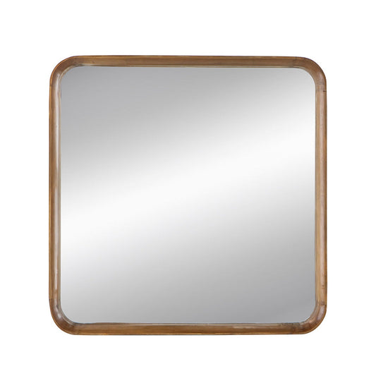 A&B Home Wayne 32" x 32" Bundle of 12 Square Shape Brown Wooden Frame Wall-Mounted Mirror