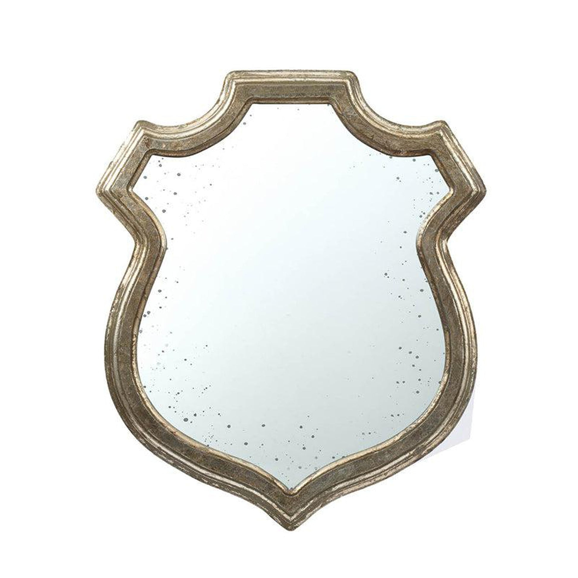 A&B Home Wide Empire 20" x 24" Bundle of 26 Crest Shaped Distressed Wood Frame Wall-Mounted Mirror