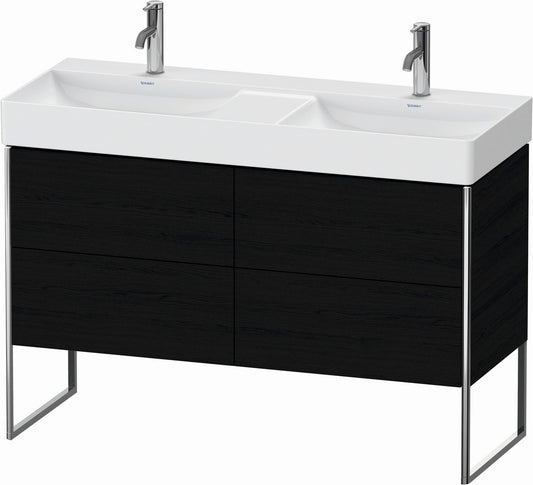 Duravit XSquare 47" Oak Black Four Drawer Floorstanding Vanity Unit (XS445601616)