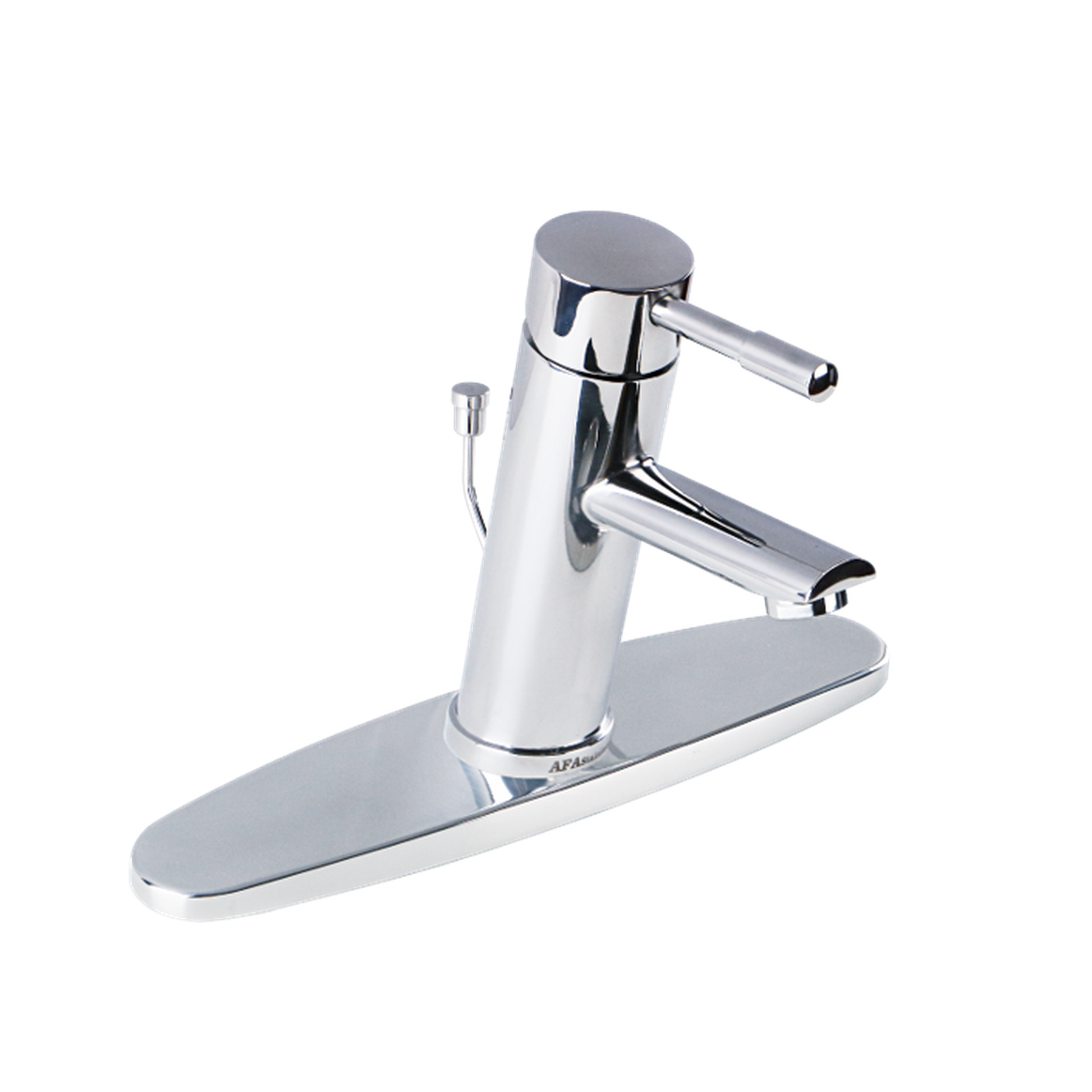 AFAstainless Solid T-304 Polished Stainless Steel Modern Single Handle Bathroom Faucet With Stainless Steel Pop-up Drain