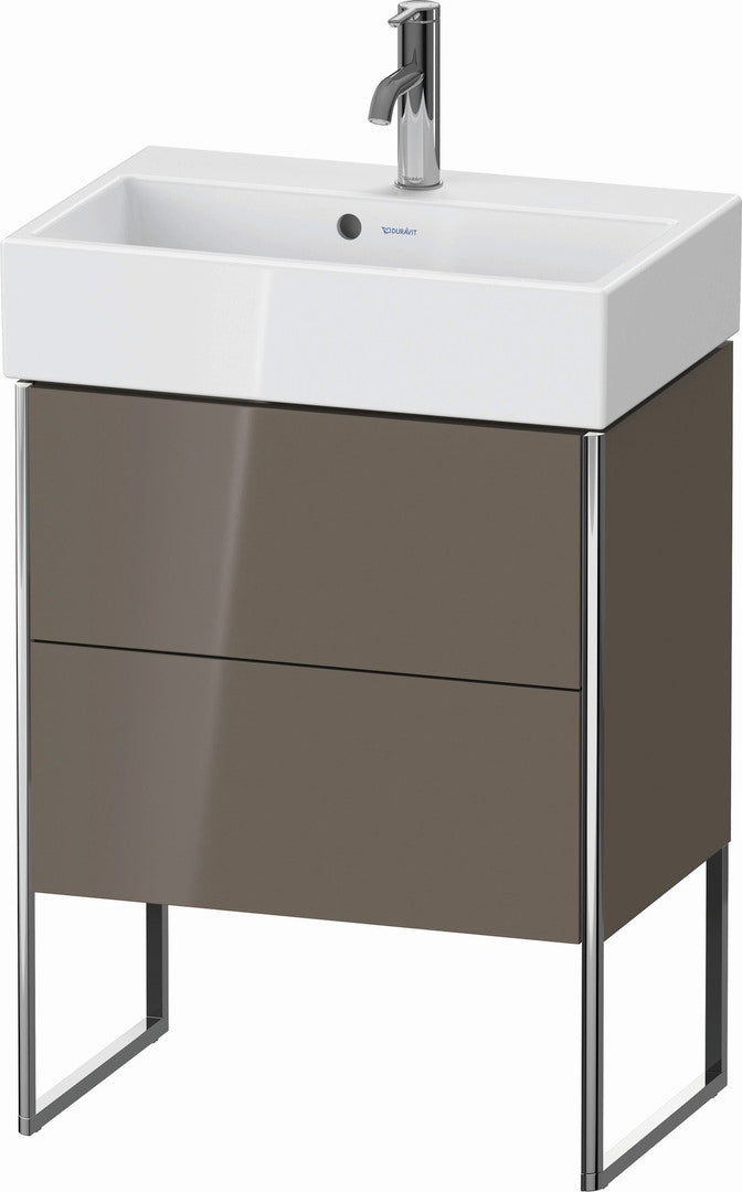 Duravit XSquare 23" Flannel Gray Two Drawer Floorstanding Vanity Unit (XS447808989)