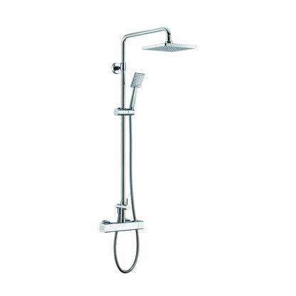 ALFI Brand AB2862-PC Polished Chrome Square Style Thermostatic Exposed Shower Set