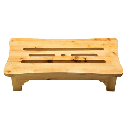 ALFI Brand AB4408 24'' Solid Cedar Wooden Stepping Stool For Wooden Tub