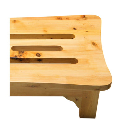 ALFI Brand AB4408 24'' Solid Cedar Wooden Stepping Stool For Wooden Tub