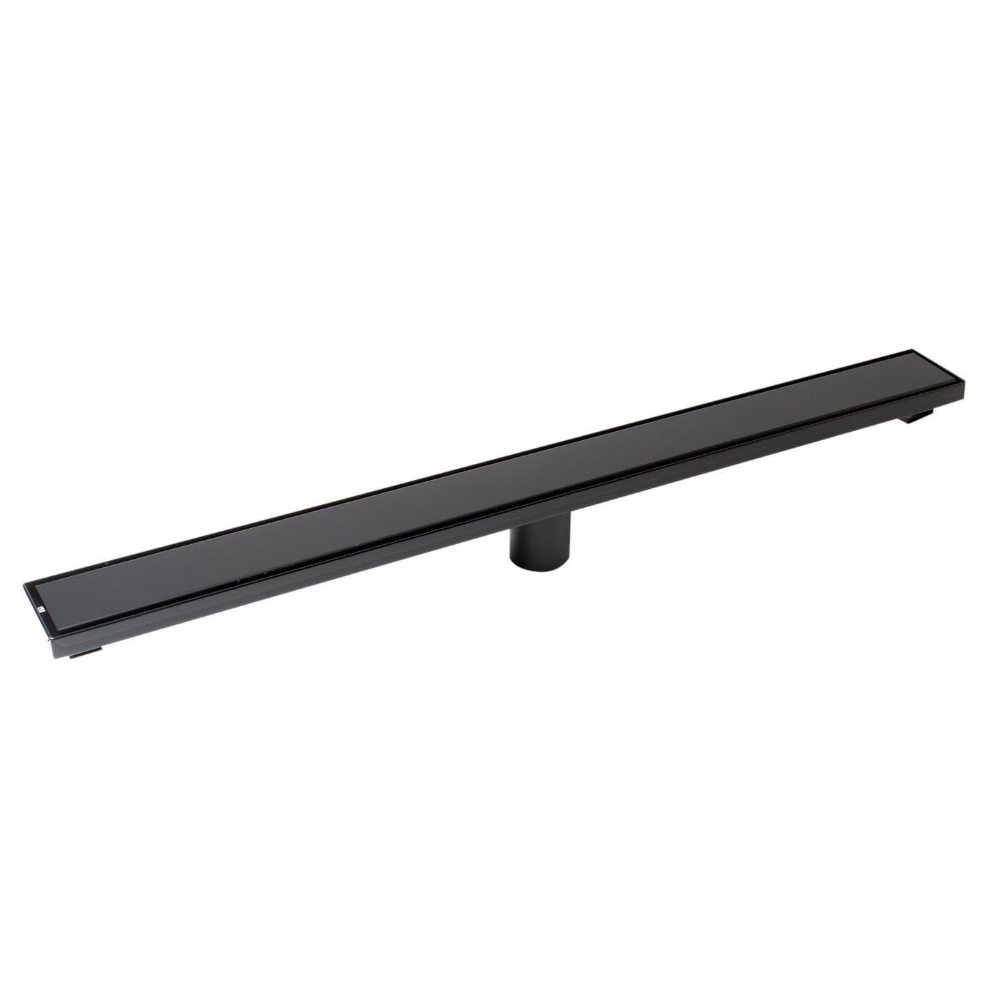 ALFI Brand ABLD24B-BM 24" Black Matte Stainless Steel Rectangle Linear Shower Drain With Solid Cover