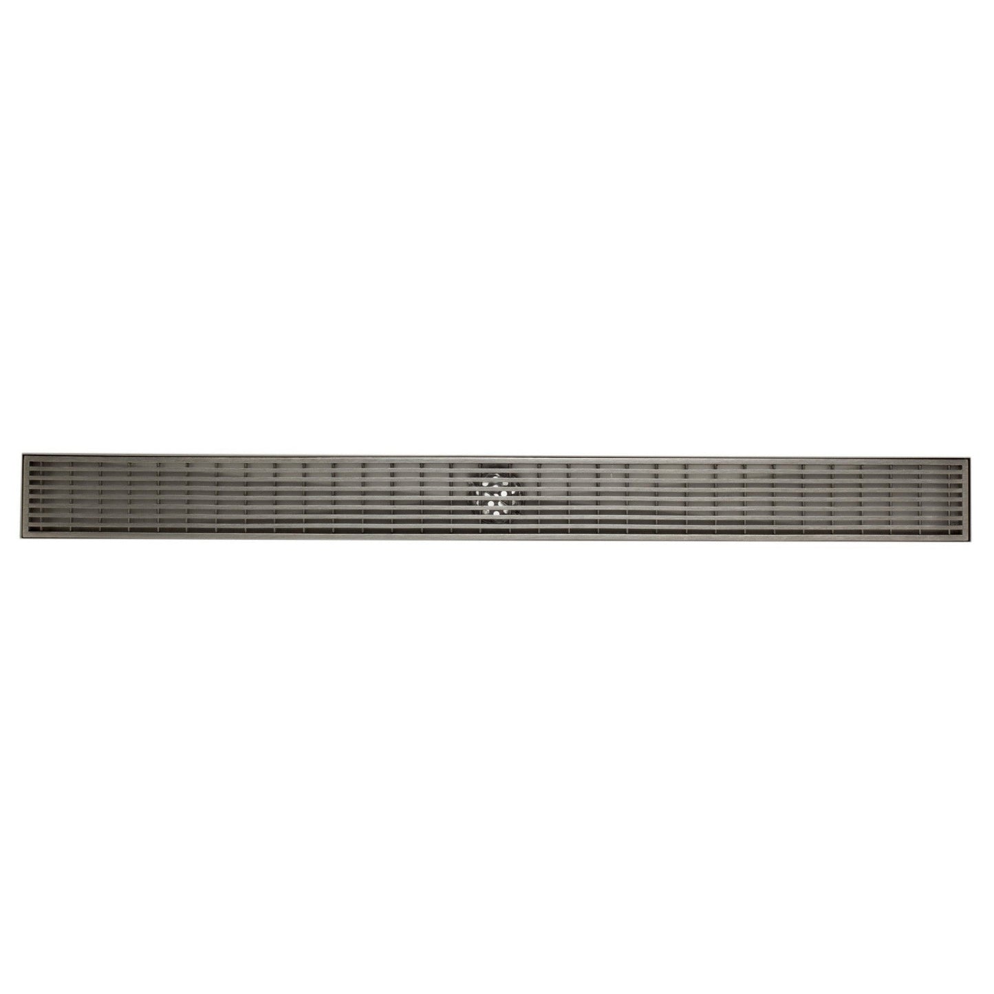 ALFI Brand ABLD32D 32" Brushed Stainless Steel Rectangle Linear Shower Drain With Groove Lines