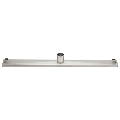 ALFI Brand ABLD32D 32" Brushed Stainless Steel Rectangle Linear Shower Drain With Groove Lines