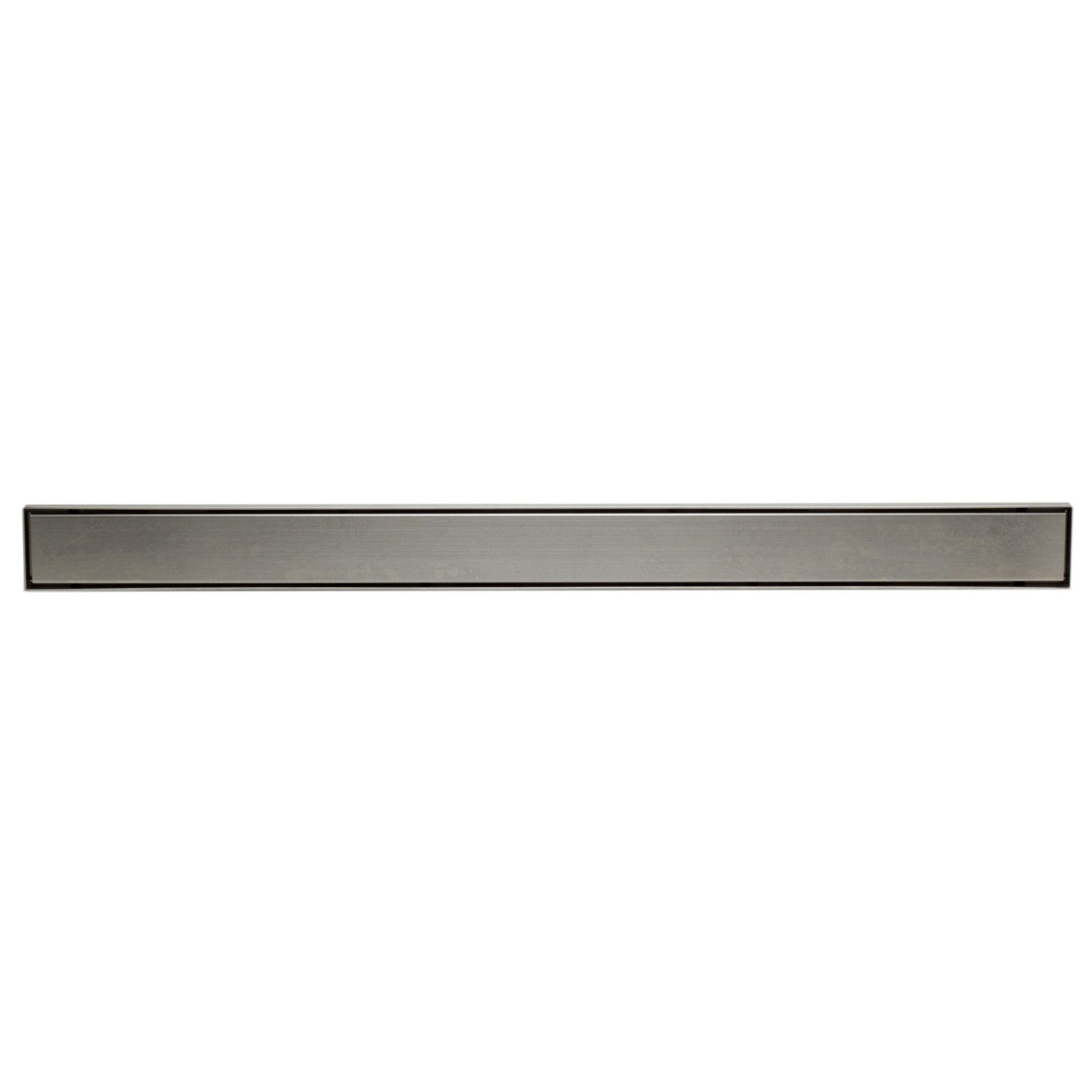 ALFI Brand ABLD36B-BSS 36" Brushed Stainless Steel Rectangle Linear Shower Drain With Solid Cover