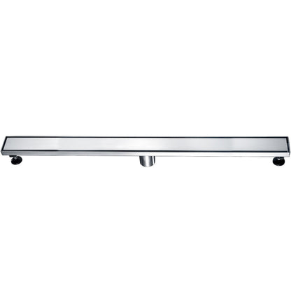 ALFI Brand ABLD36B-BSS 36" Brushed Stainless Steel Rectangle Linear Shower Drain With Solid Cover