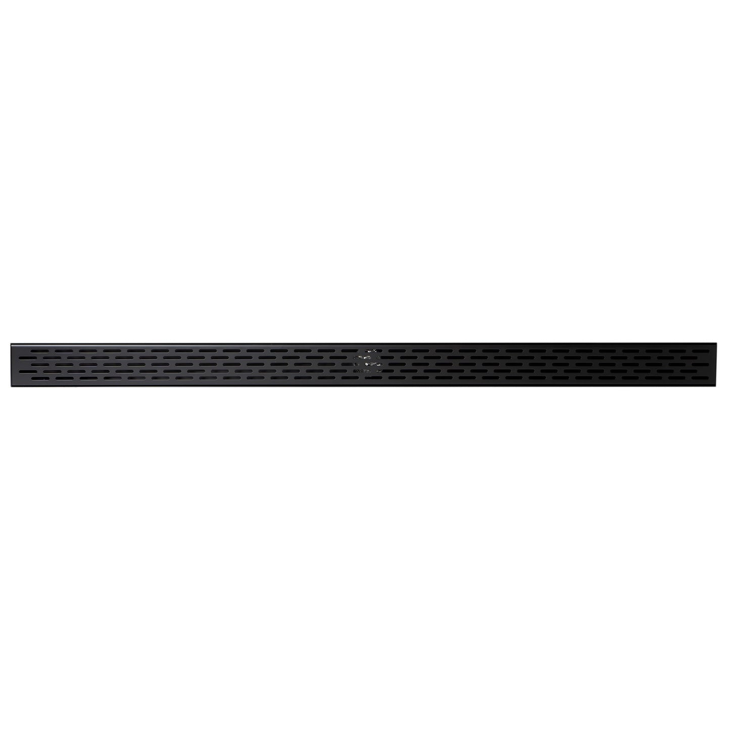 ALFI Brand ABLD47C-BM 47" Black Matte Stainless Steel Rectangle Linear Shower Drain With Groove Holes