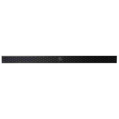 ALFI Brand ABLD47C-BM 47" Black Matte Stainless Steel Rectangle Linear Shower Drain With Groove Holes