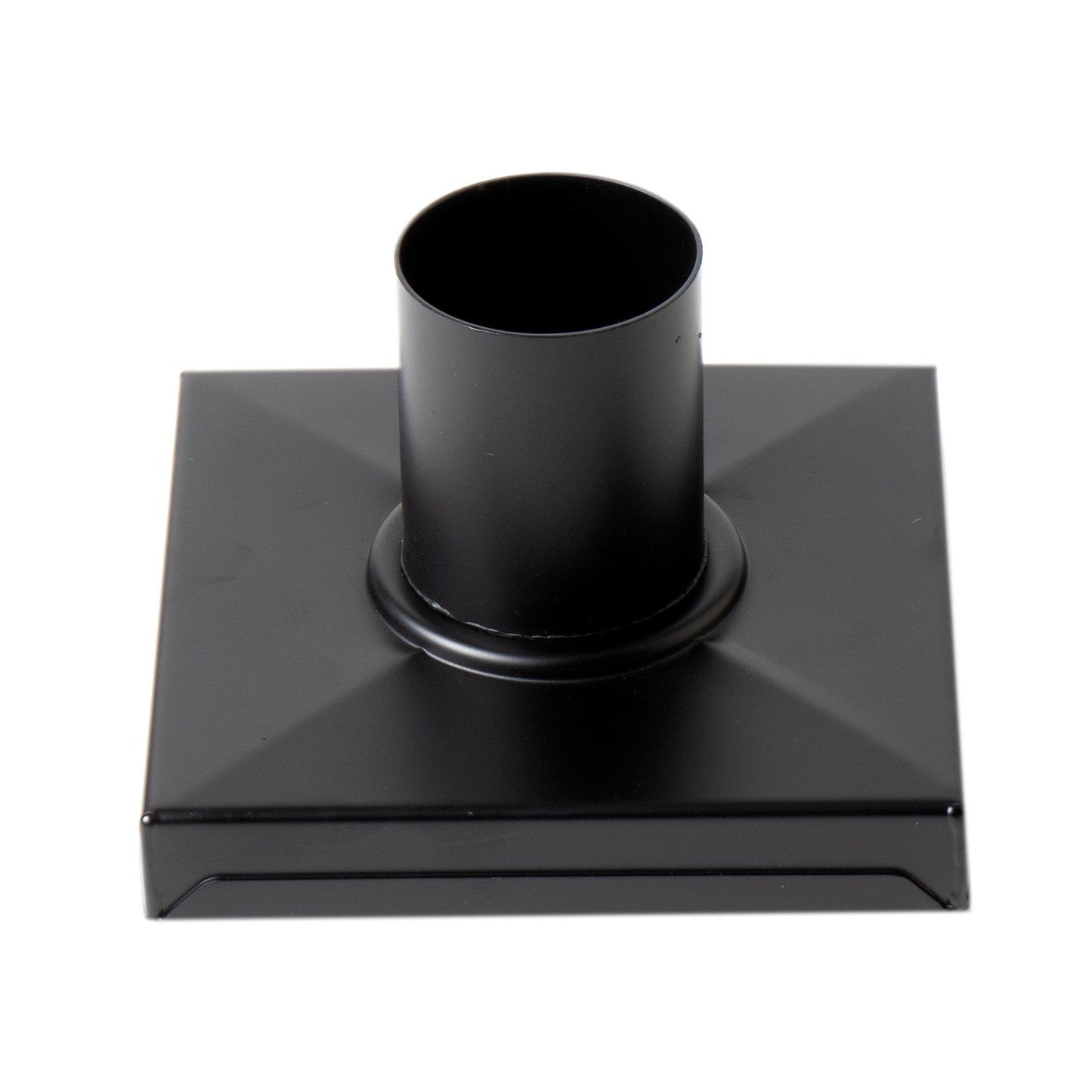 ALFI Brand ABSD55C-BM 5" Black Matte Stainless Steel Square Shower Drain With Groove Holes