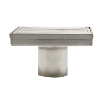 ALFI Brand ABSD55D 5" Brushed Stainless Steel Square Shower Drain With Groove Lines