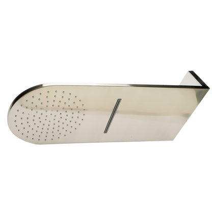 ALFI Brand RAIN10RW-BN 10" Square Brushed Nickel Wall-Mounted Waterfall Rain Brass Shower Head