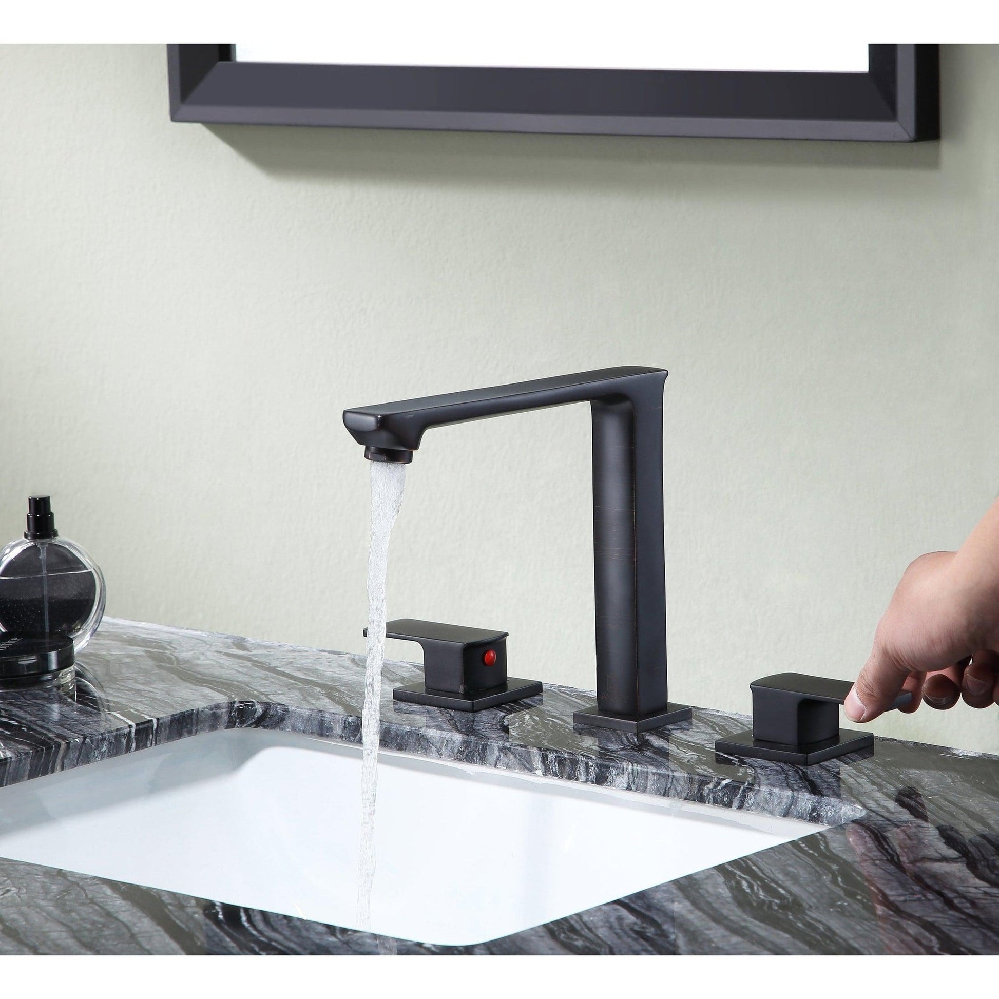ANZZI Alpine Series 6" Widespread Oil Rubbed Bronze Bathroom Sink Faucet