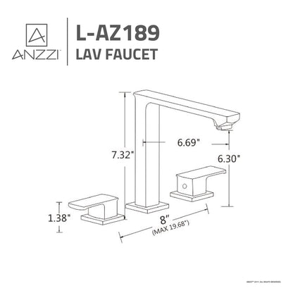ANZZI Alpine Series 6" Widespread Oil Rubbed Bronze Bathroom Sink Faucet