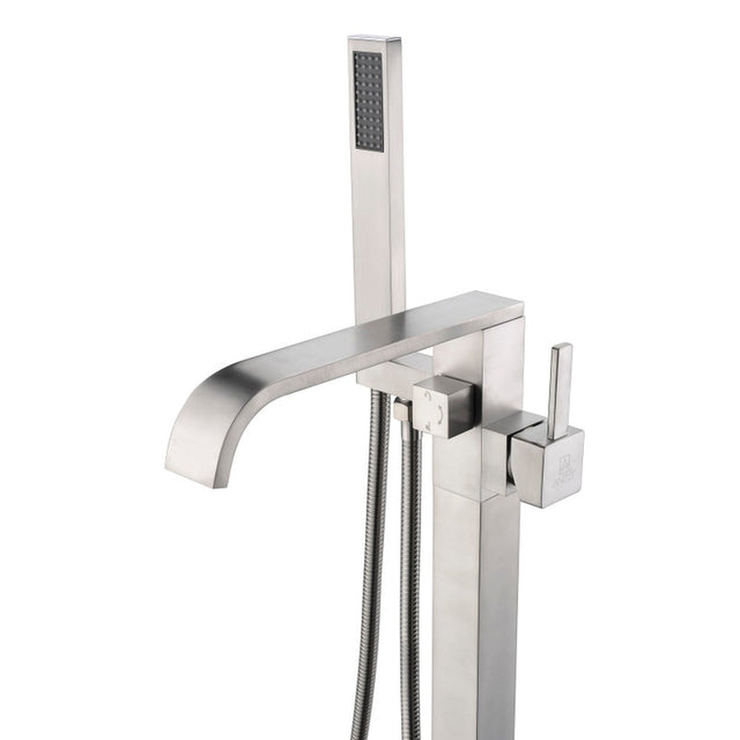 ANZZI Angel Series 2-Handle Brushed Nickel Clawfoot Tub Faucet With Euro-Grip Handheld Sprayer