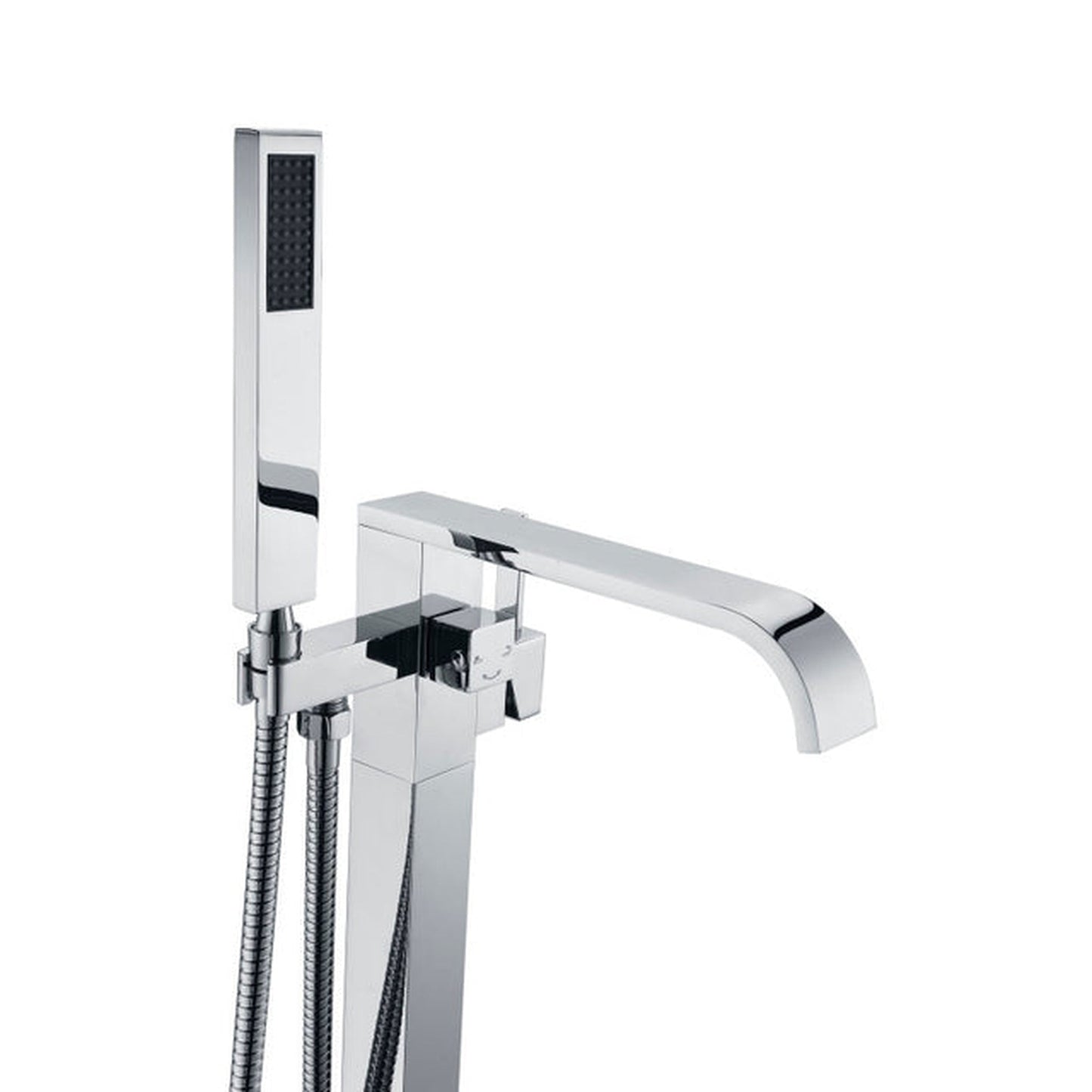 ANZZI Angel Series 2-Handle Polished Chrome Clawfoot Tub Faucet With Euro-Grip Handheld Sprayer