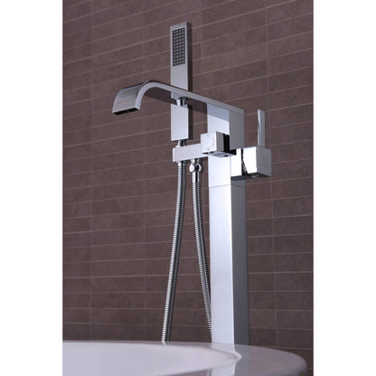 ANZZI Angel Series 2-Handle Polished Chrome Clawfoot Tub Faucet With Euro-Grip Handheld Sprayer