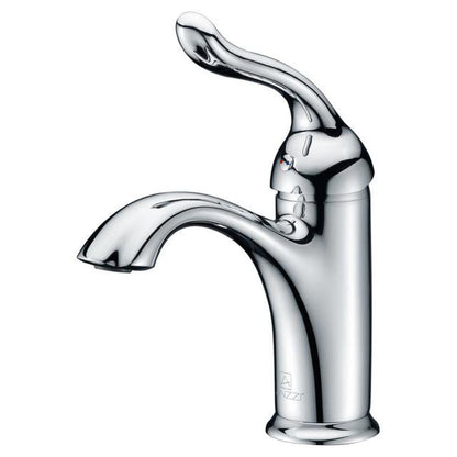 ANZZI Arc Series 4" Single Hole Polished Chrome Low-Arc Bathroom Sink Faucet