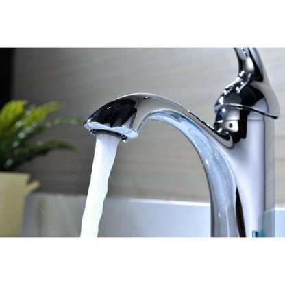 ANZZI Arc Series 4" Single Hole Polished Chrome Low-Arc Bathroom Sink Faucet