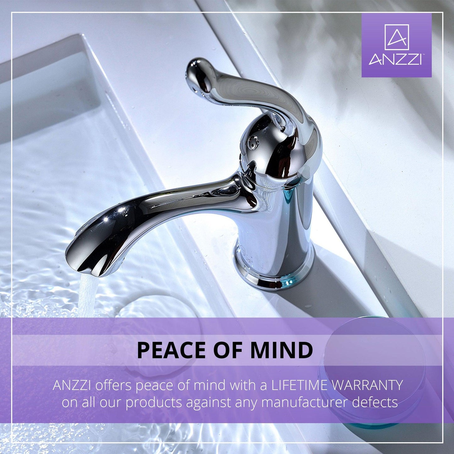 ANZZI Arc Series 4" Single Hole Polished Chrome Low-Arc Bathroom Sink Faucet