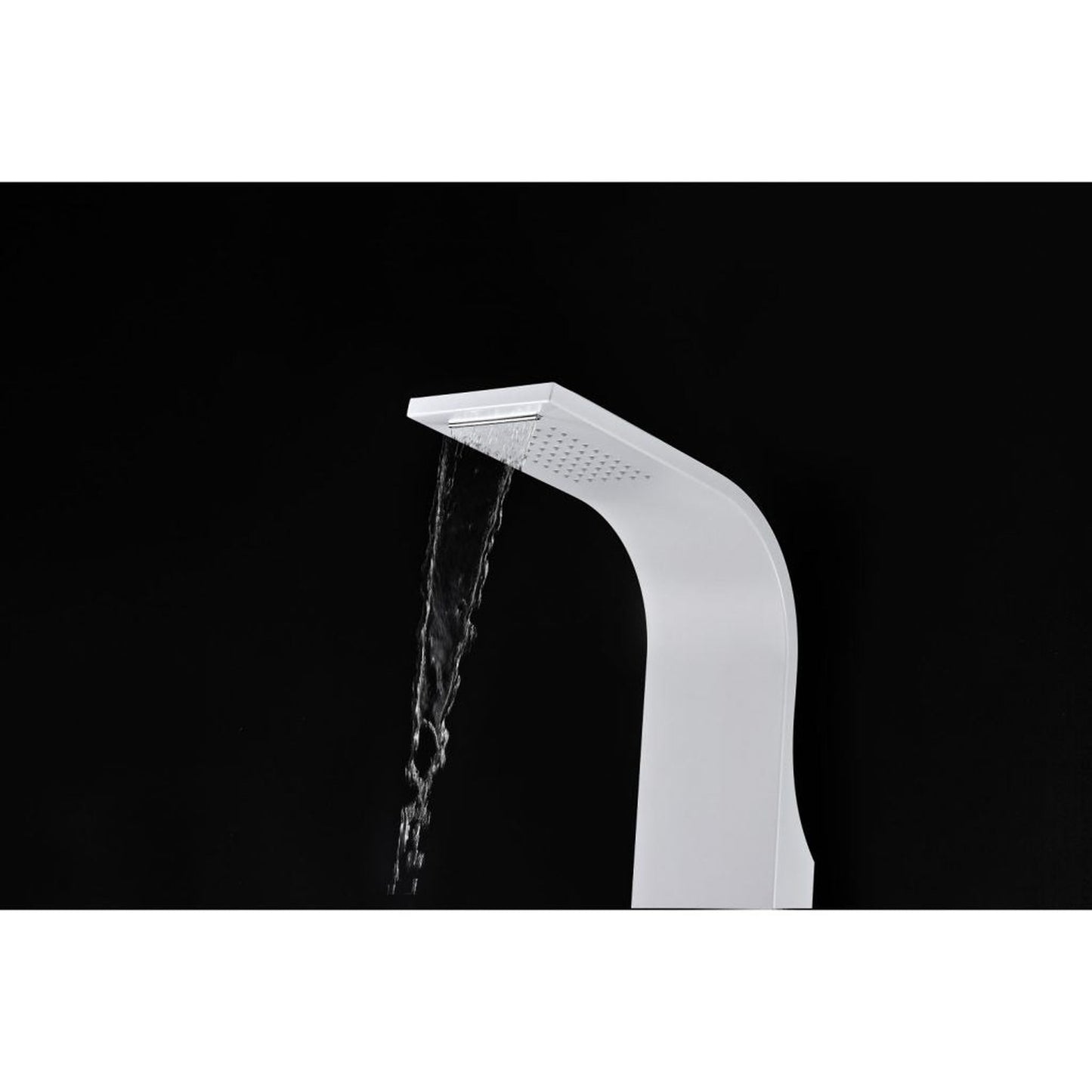 ANZZI Arena Series 60" White 2-Jetted Full Body Shower Panel With Heavy Rain Shower Head and Euro-Grip Hand Sprayer