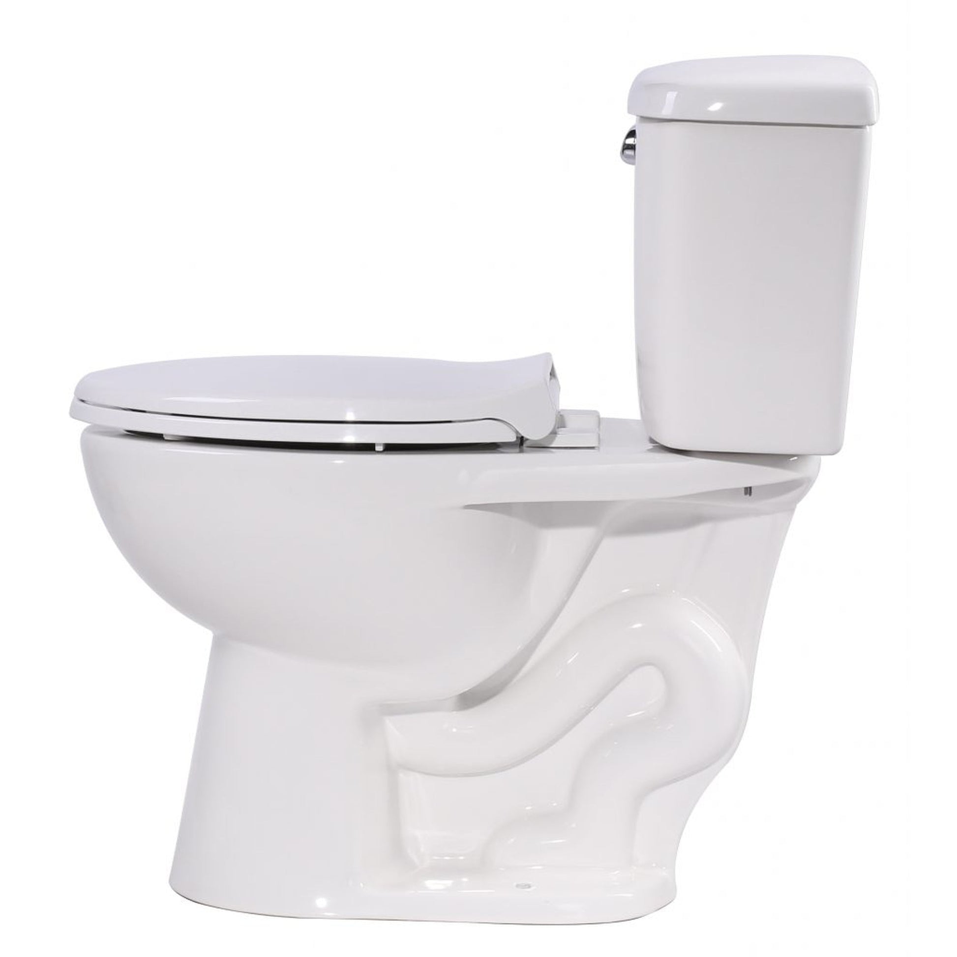 ANZZI Author Series 2-Piece White Elongated Bathroom Toilet With Dual Flush System