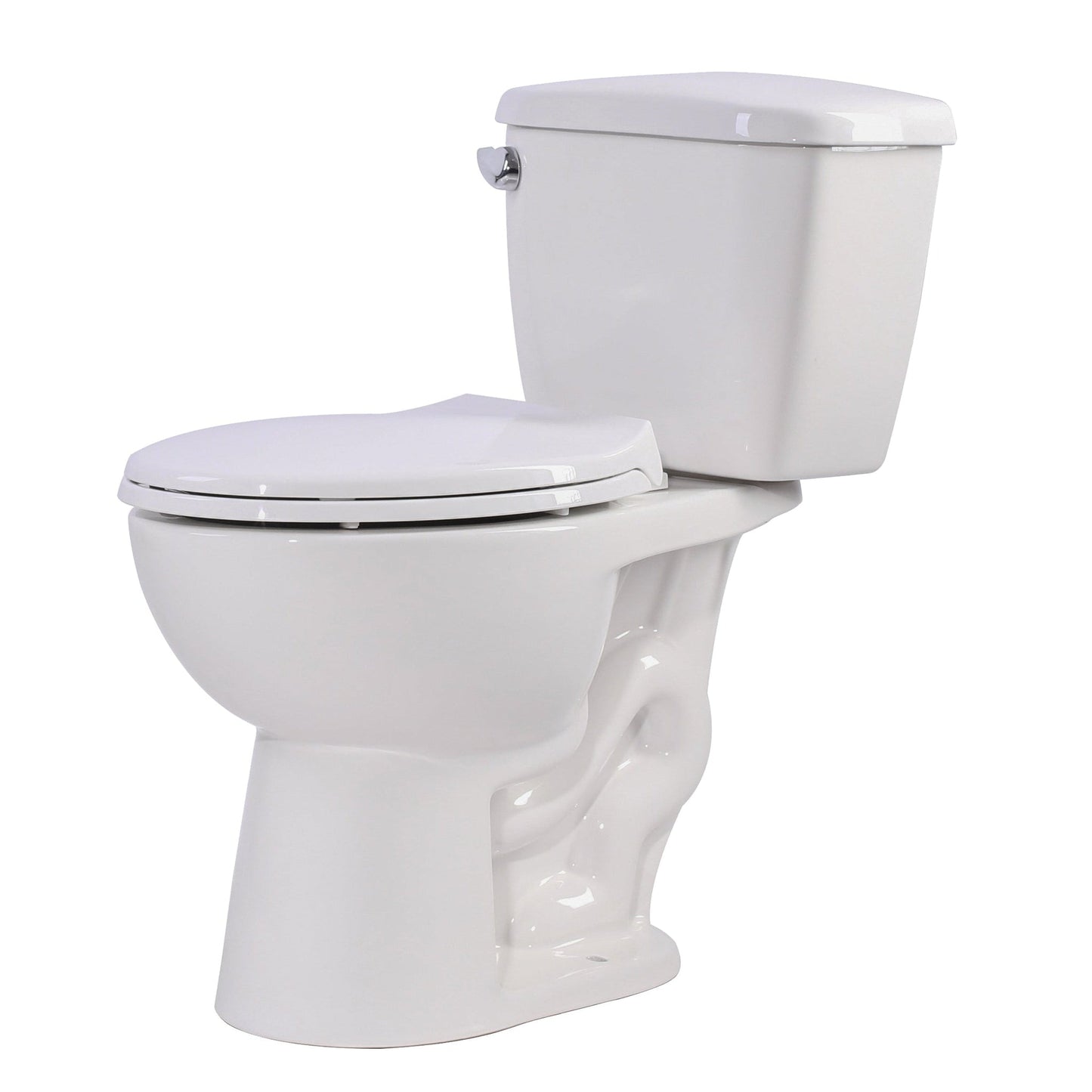 ANZZI Author Series 2-Piece White Elongated Bathroom Toilet With Dual Flush System