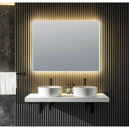 ANZZI Autumn Series 36" x 48" Frameless Led Bathroom Mirror With Built-In Defogger