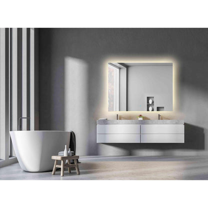 ANZZI Autumn Series 36" x 48" Frameless Led Bathroom Mirror With Built-In Defogger