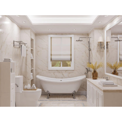 ANZZI Belissima Series 69" x 28" Freestanding Glossy White in Lion's Paw Claw Feet Style Bathtub With Built-In Overflow