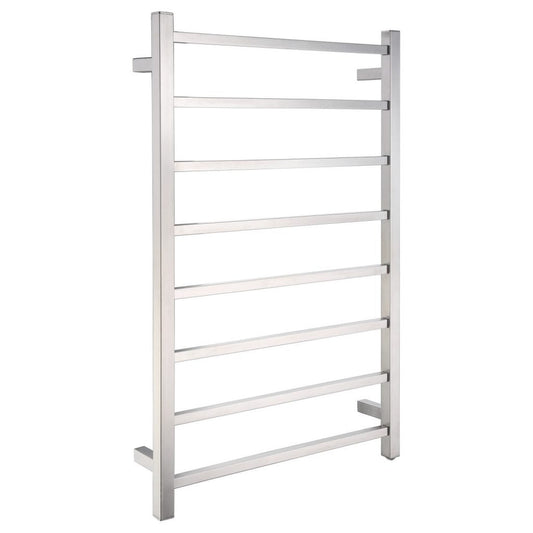 ANZZI Bell Series 8-Bar Polished Chrome Wall-Mounted Electric Towel Warmer Stainless Steel Rack