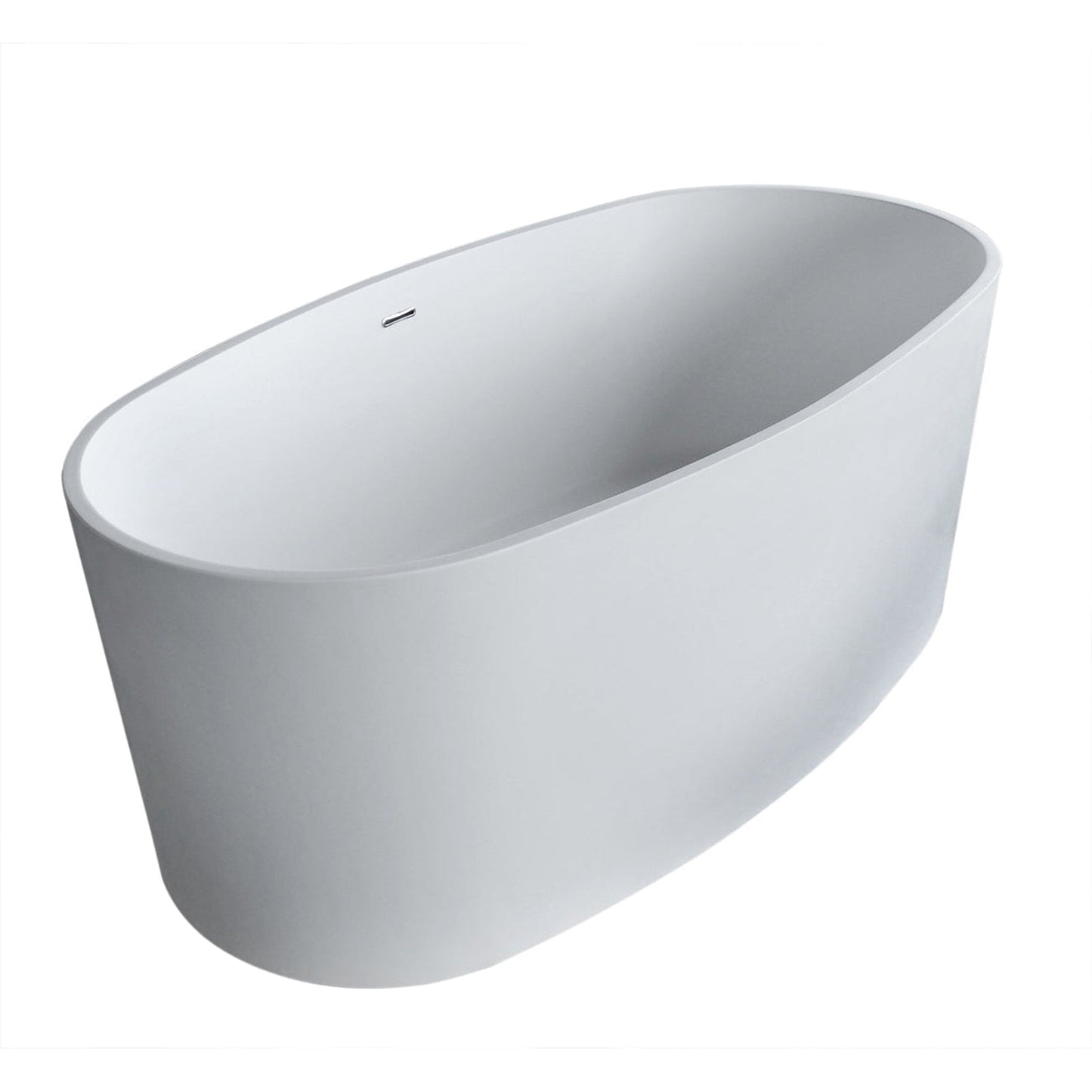 ANZZI Bellentin Series 61" x 31" Freestanding Matte White Bathtub With Built-In Overflow