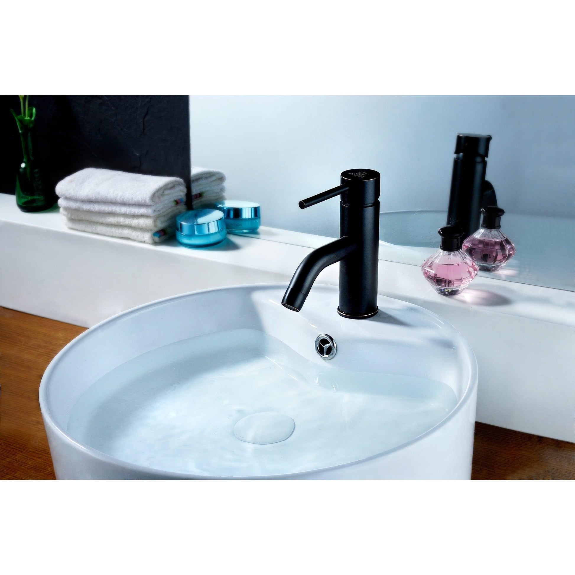 ANZZI Bravo Series 2" Single Hole Oil Rubbed Bronze Low-Arc Bathroom Sink Faucet