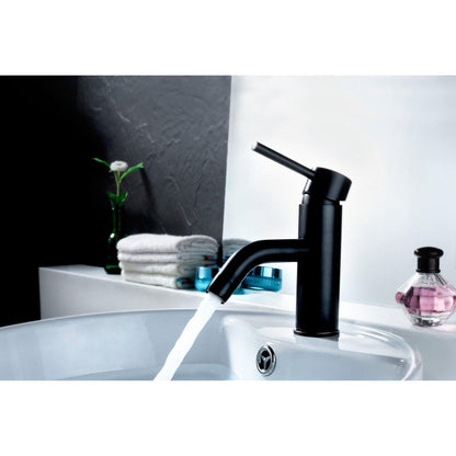 ANZZI Bravo Series 2" Single Hole Oil Rubbed Bronze Low-Arc Bathroom Sink Faucet