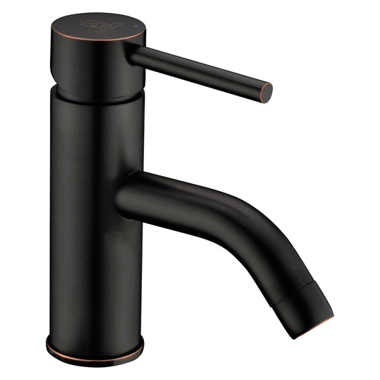 ANZZI Bravo Series 2" Single Hole Oil Rubbed Bronze Low-Arc Bathroom Sink Faucet