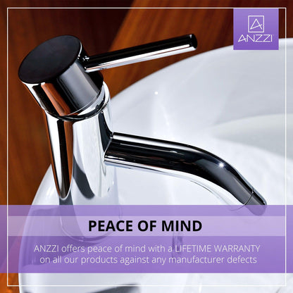 ANZZI Bravo Series 2" Single Hole Polished Chrome Low-Arc Bathroom Sink Faucet