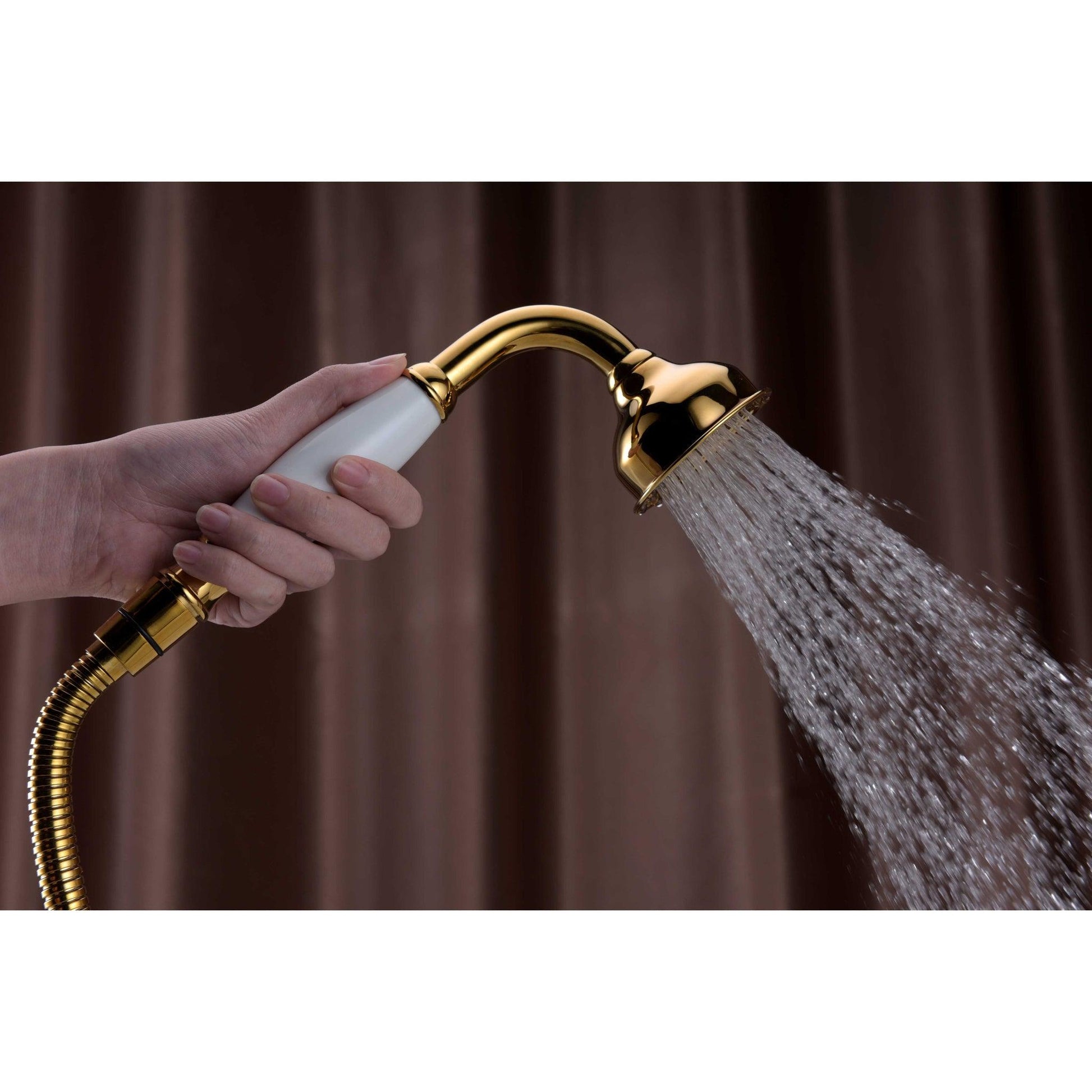 garden tub sprayer ANZZI FS-AZ0061RG Bridal 3-Handle Claw Foot Tub Faucet with Hand Shower in Gold