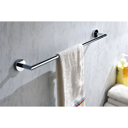 ANZZI Caster 2 Series 23" Wall-Mounted Polished Chrome Single Towel Bar