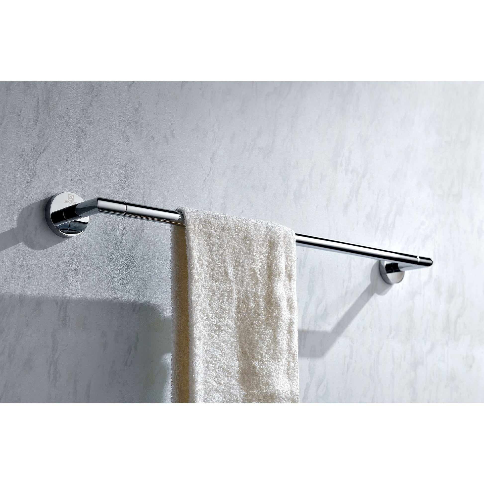 ANZZI Caster 2 Series 23" Wall-Mounted Polished Chrome Single Towel Bar