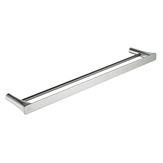 ANZZI Caster 3 Series 25" Wall-Mounted Brushed Nickel Double Towel Bar