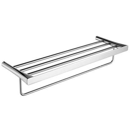 ANZZI Caster 3 Series 25" Wall-Mounted Polished Chrome 3 Towel Bar With Towel Pole