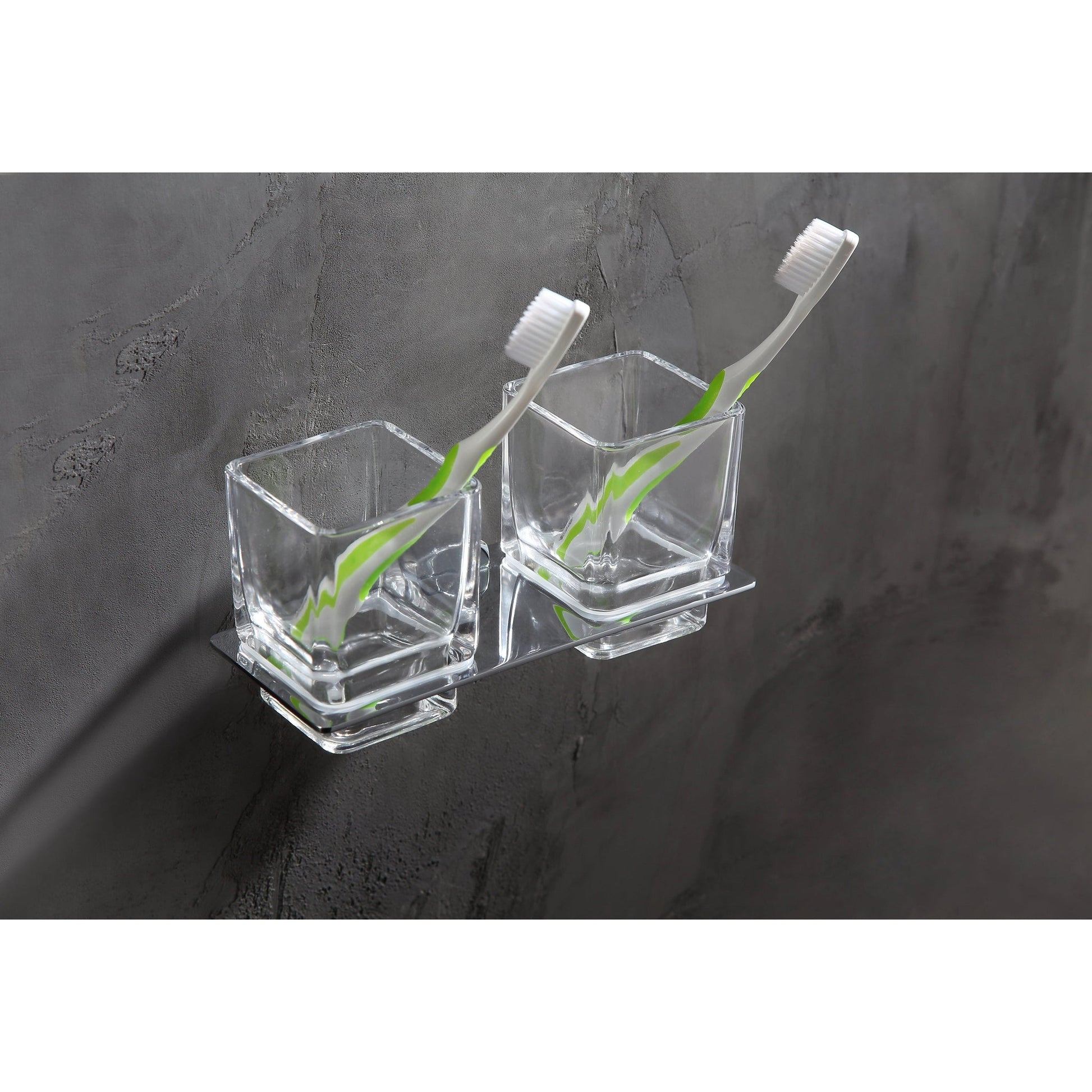 ANZZI Caster 3 Series Wall-Mounted Polished Chrome Dual Toothbrush Holder
